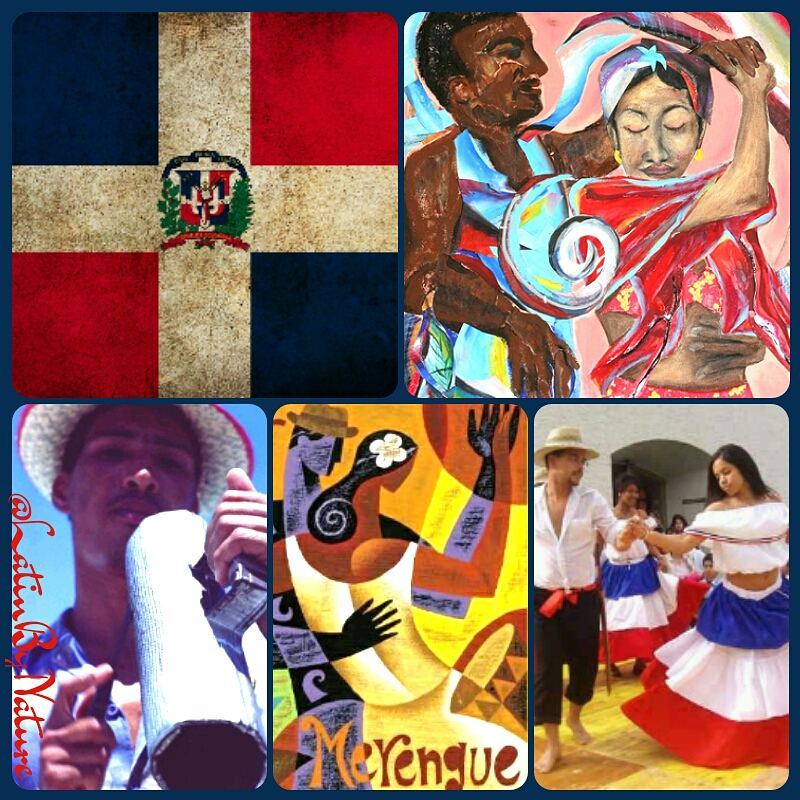 collage with images of activities of the dominican culture