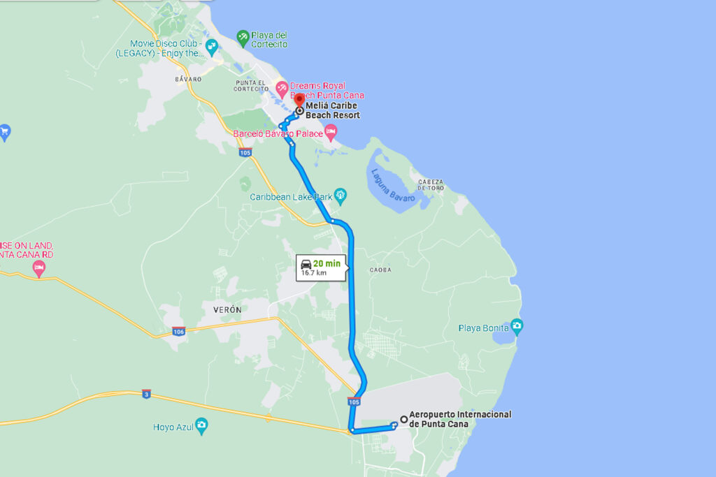 MAP Transportation from Punta Cana Airport to Melía Caribe Beach (and other Melía Resorts)